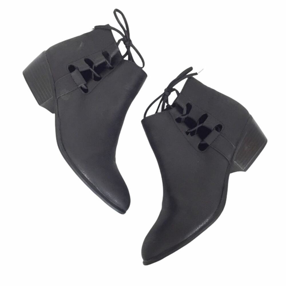 American Eagle Black Strappy Cutout Ankle booties Sz 6